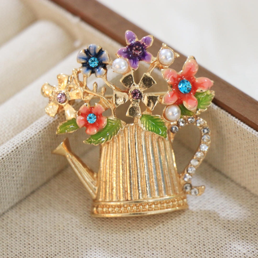 Men Accessories Bouquet - Barokowa luksusowa broszka w kształcie bukietu