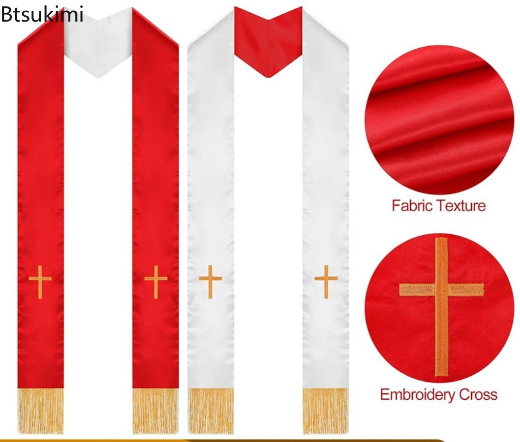 Men Accessories For Wedding - Dwustronna sztola dla duchownych anglikańskich, przeznaczona