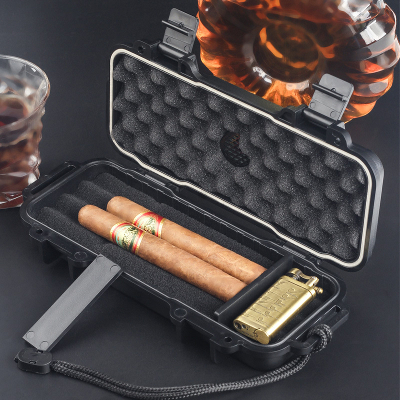 Men Accessories Gadgets - Przenośny humidor na cygara z nawilżaczem,