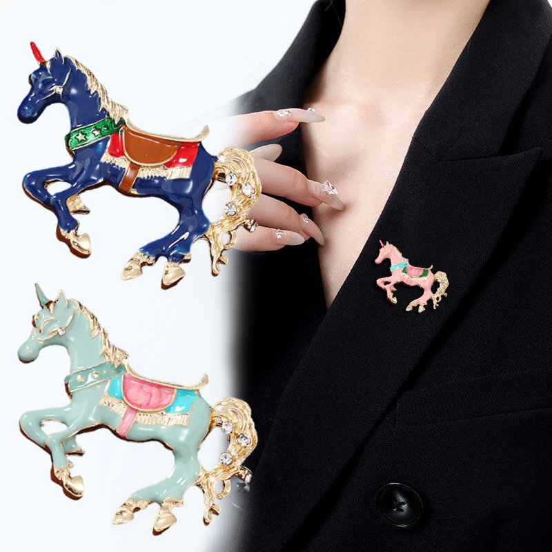 Vintage Emaliowane Broszki Koń – Men Accessories Bouquet recenzja i cena
