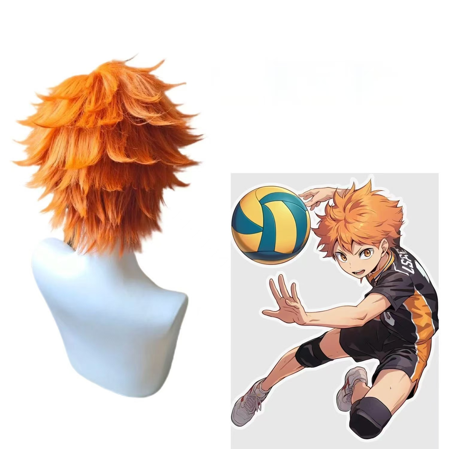 Peruka cosplayowa Hinaty Shoyo – Men'S Volleyball Accessories recenzja i cena