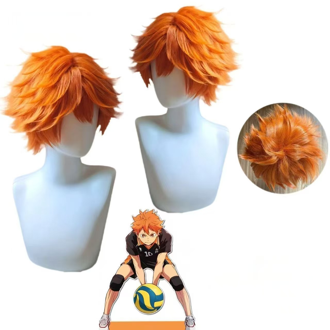Peruka cosplayowa Hinaty Shoyo – Men'S Volleyball Accessories recenzja i cena